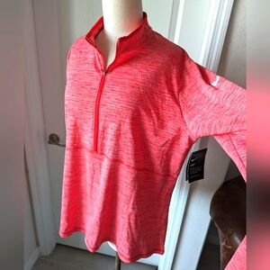NWT Nike Heathered Red Henley Sweatshirt